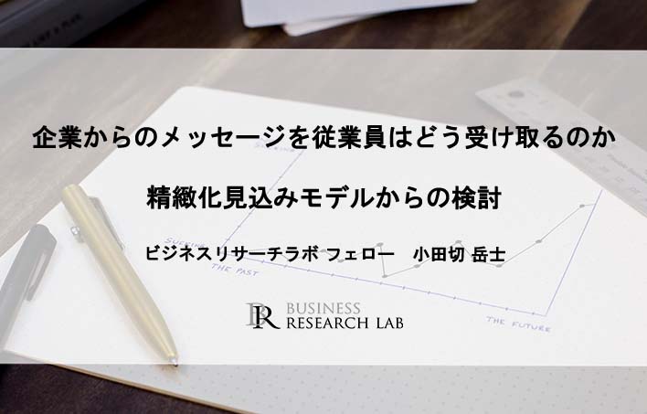 企業からのメッセージを従業員はどう受け取るのか：精緻化見込みモデルからの検討