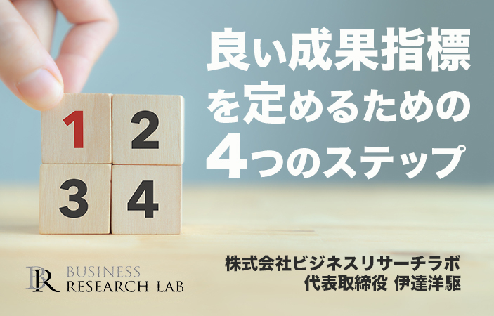 良い成果指標を定めるための４つのステップ