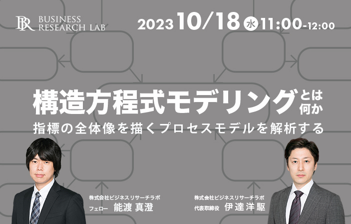 「構造方程式モデリングとは何か 指標の全体像を描くプロセスモデルを解析する」を開催します